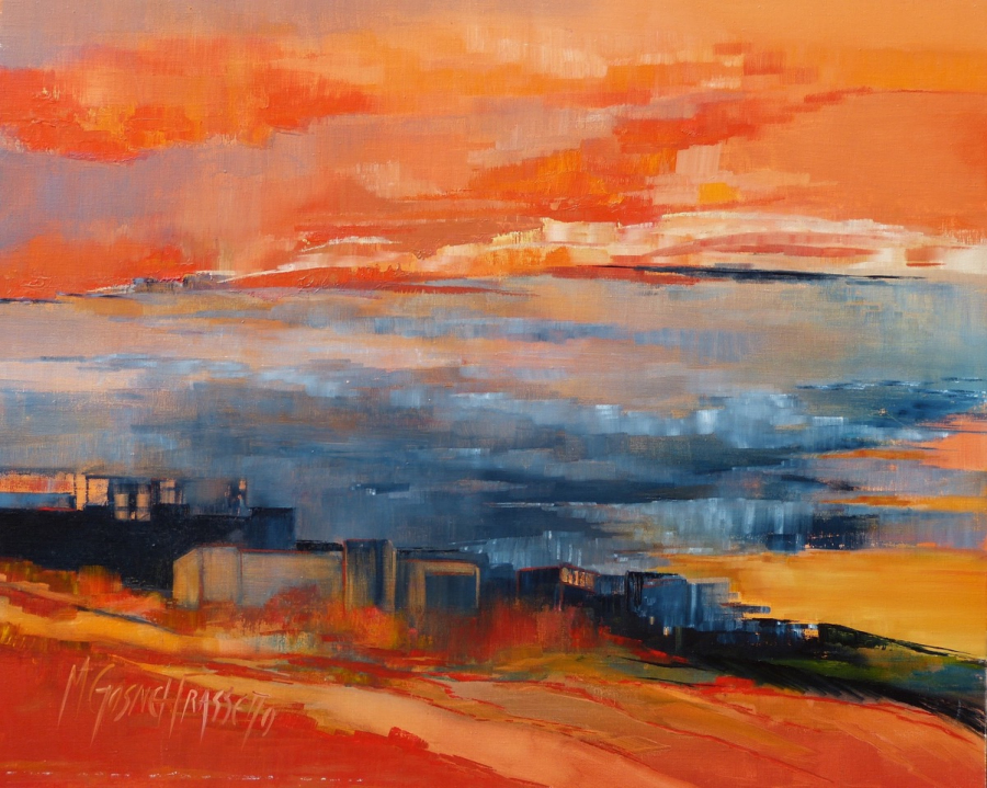 Atelier éclairé - 100x81cm